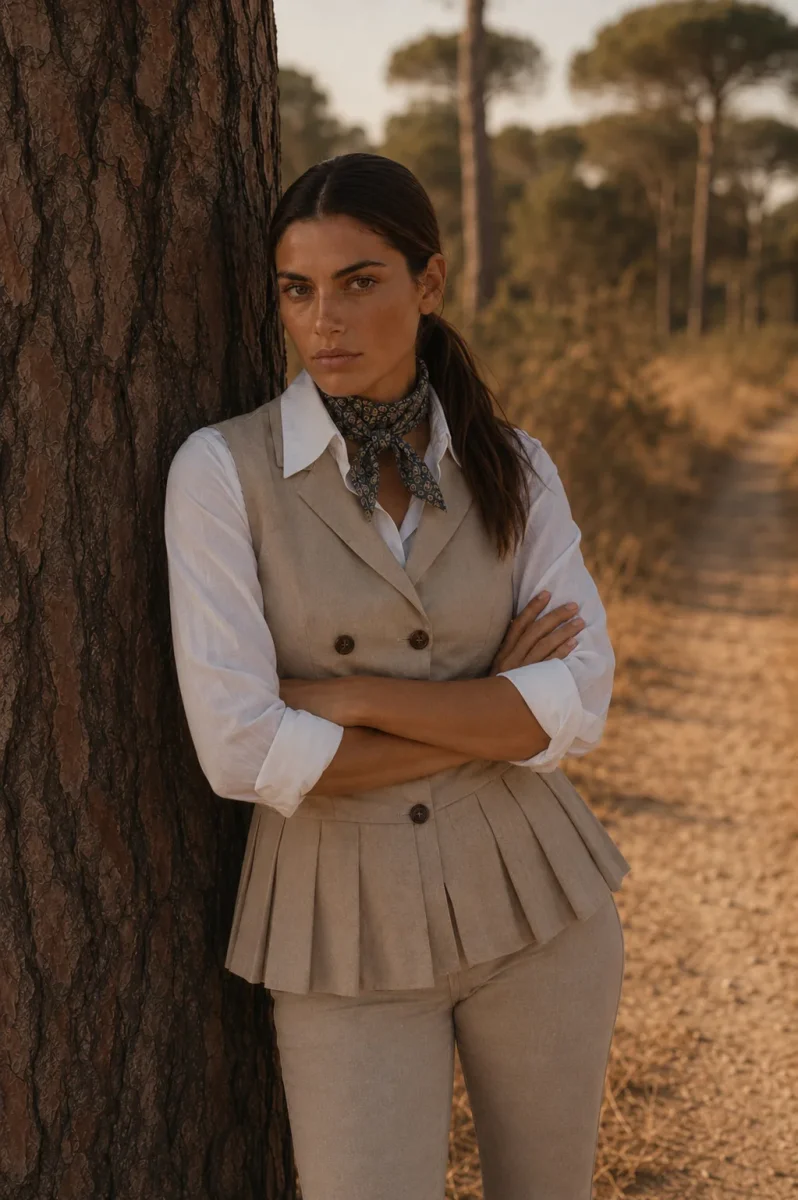 Chaleco Mujer Cruzado Peplum - Imagen 3