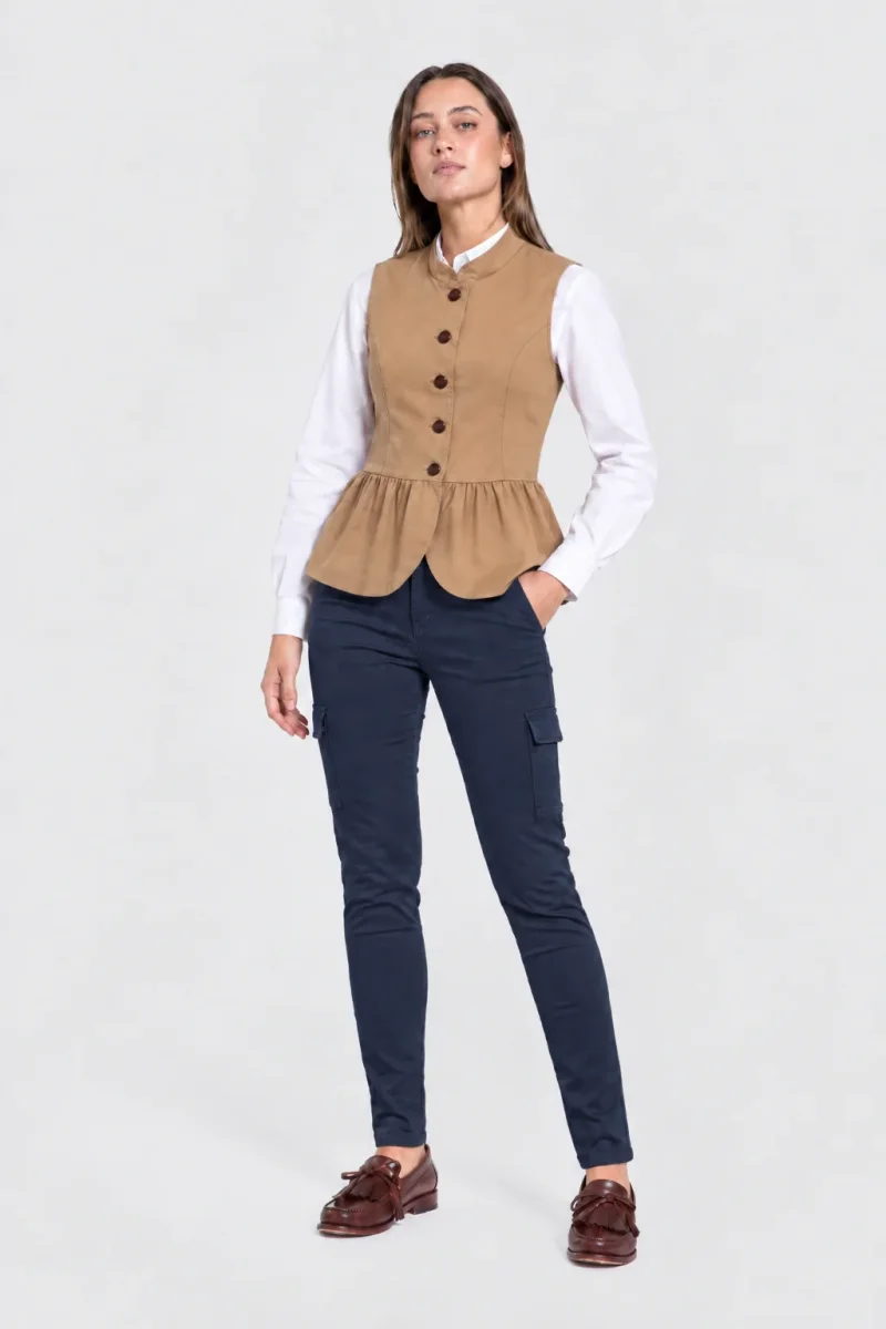 Chaleco Cuello Maho Peplum - Imagen 7