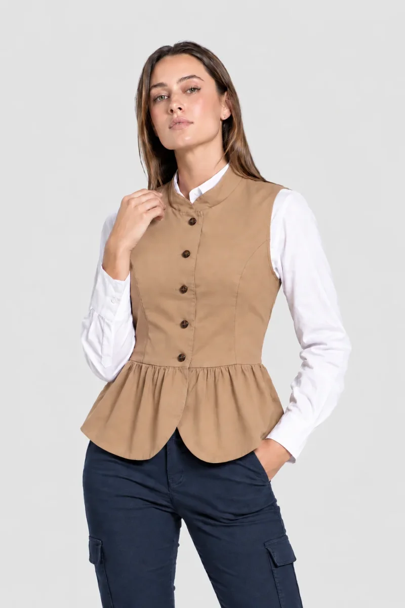 Chaleco Cuello Maho Peplum - Imagen 6
