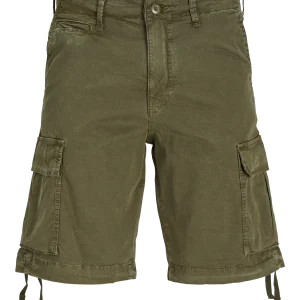 SHORT CARGO RELAXED TIRO ALTO TUCKER - Olive Night Detail:SOLID