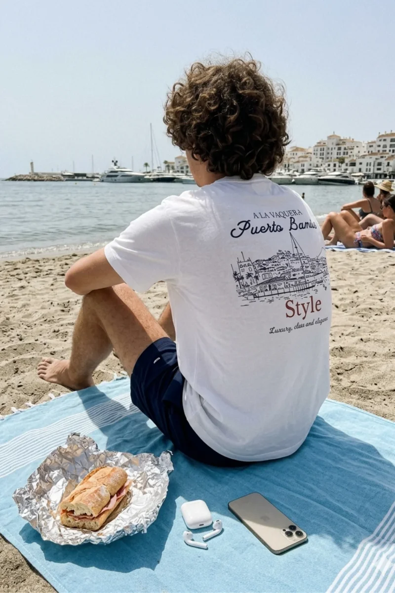 Camiseta Puerto Banus Blanca - Imagen 6