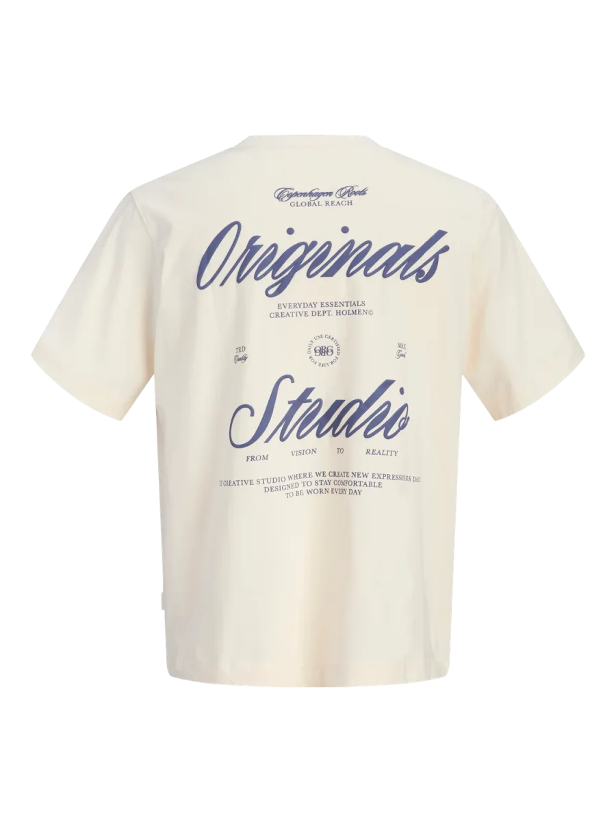CAMISETA RELAXED BORDADA NORREBRO JNR - Antique White Print:AW 26 - Imagen 7