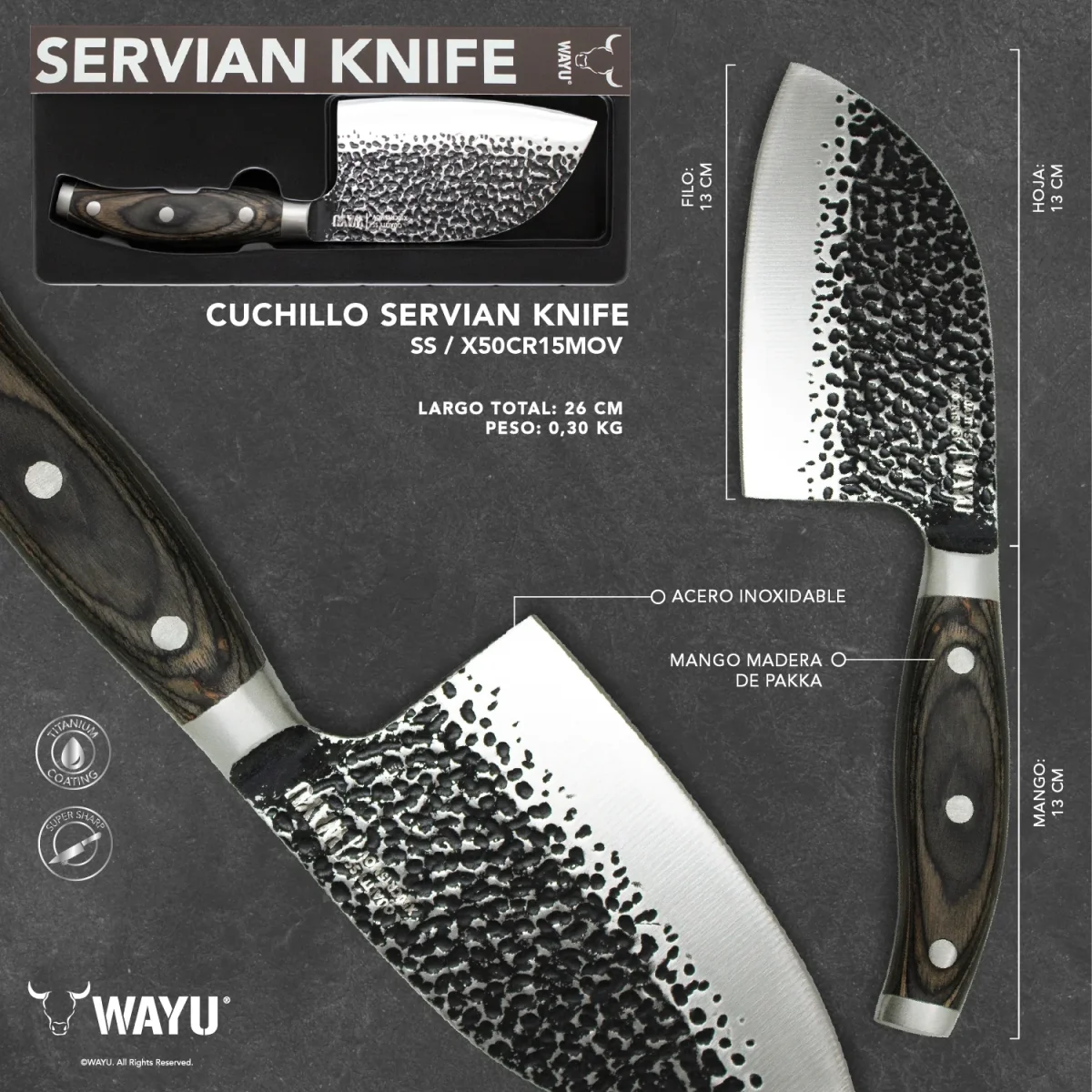 Cuchillo Hammer Serbian Wayu - Imagen 5
