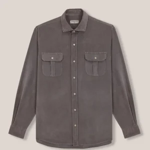Camisa Micropana 2 Bolsillos - Gris Plomo