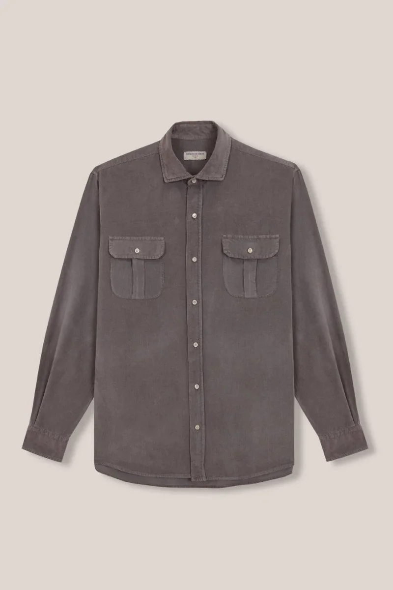 Camisa Micropana 2 Bolsillos - Gris Plomo - Imagen 2