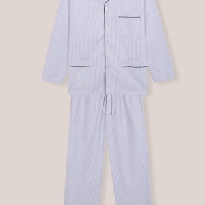 Pijama - Oxford Rayas Azul y Blanco