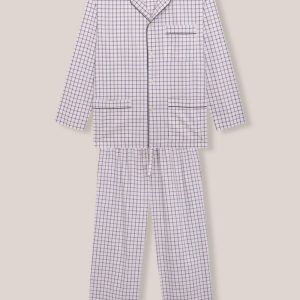 Pijama - Cuadros Viyela Azul Marino y Marrón