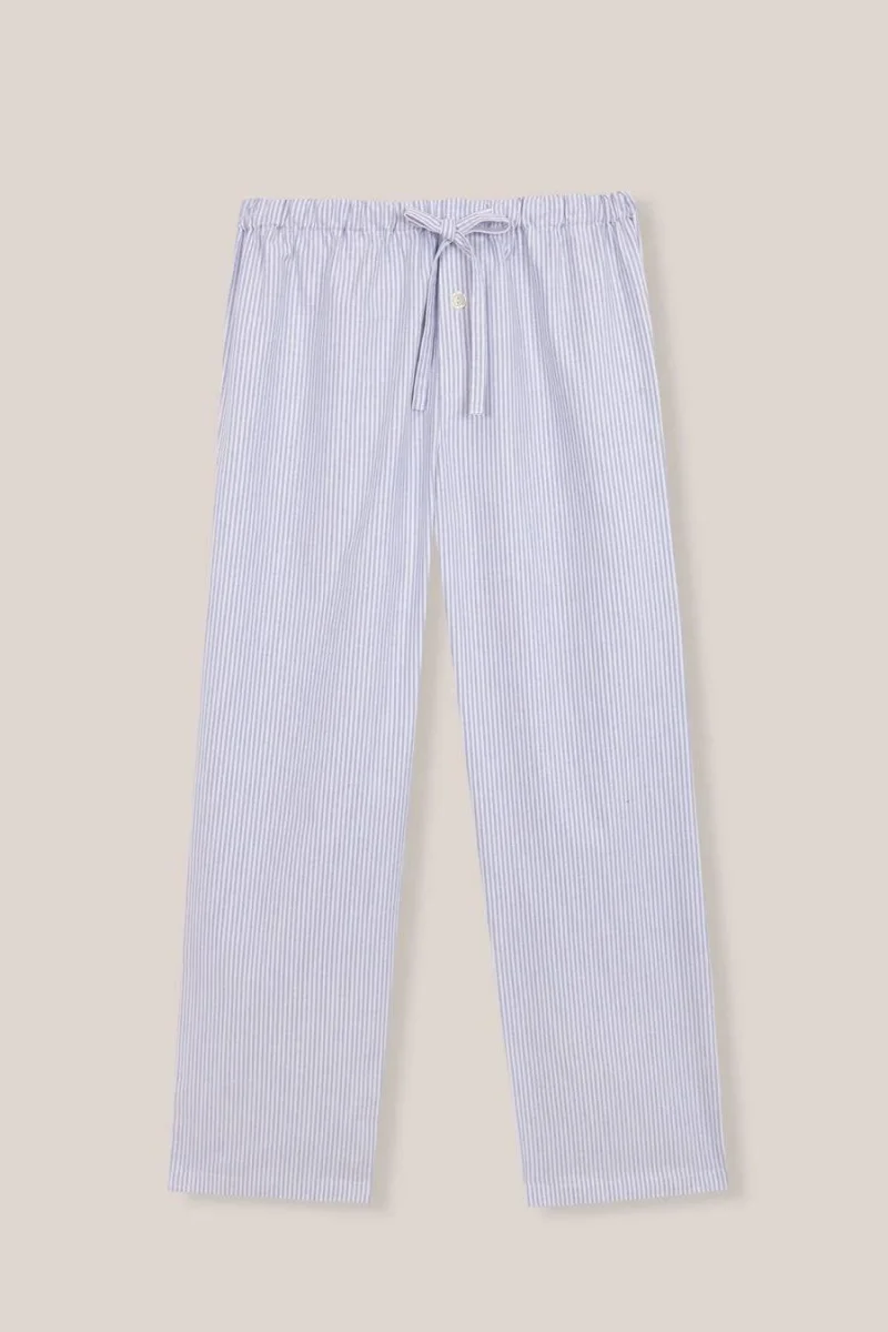 Pijama - Oxford Rayas Azul y Blanco - Imagen 5