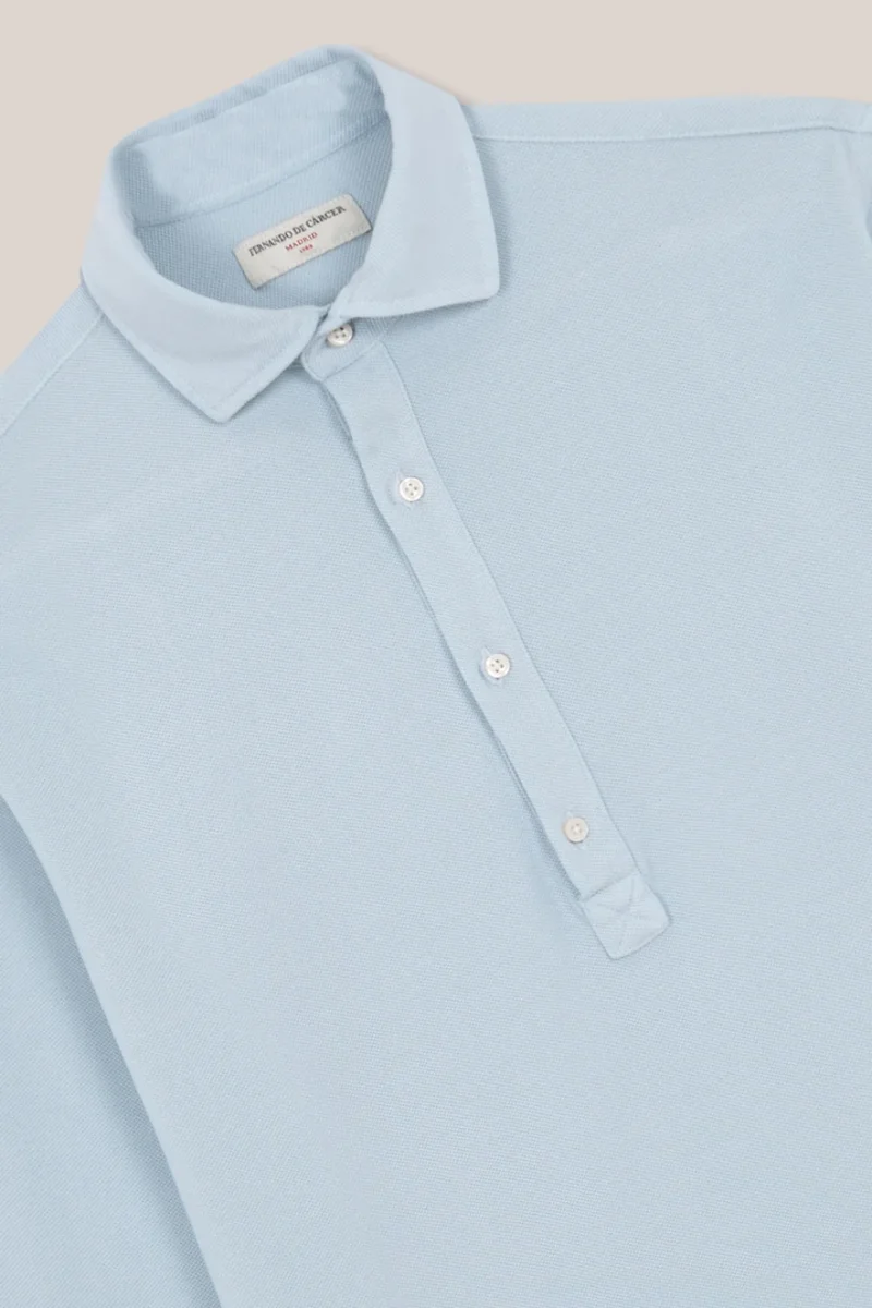 Polera de Piqué - Azul Celeste - Imagen 3