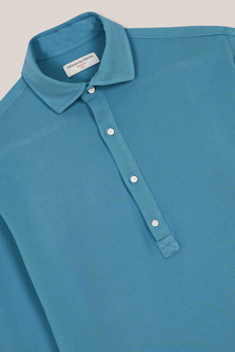 Polera de Piqué - Azul Turquesa - Imagen 3