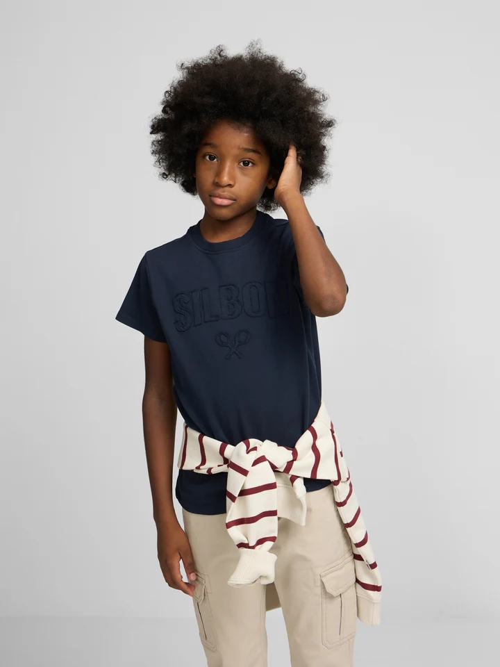 Camiseta niño Silbon logo tono azul marino - Imagen 2