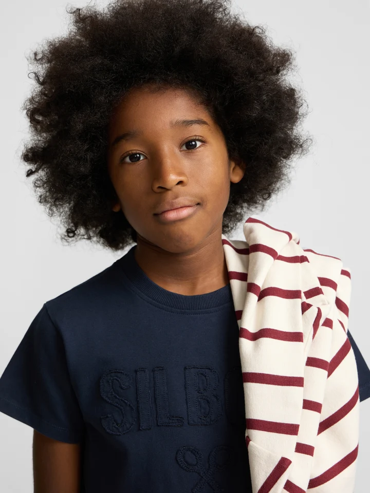 Camiseta niño Silbon logo tono azul marino - Imagen 3
