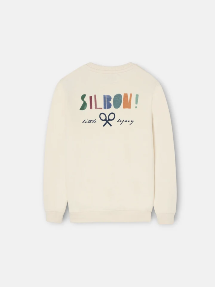 Sudadera Unisex little legacy crema - Imagen 2