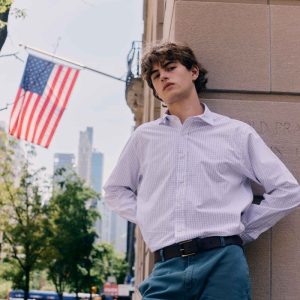Camisa de Algodón - Cuadros Azul y Rojo