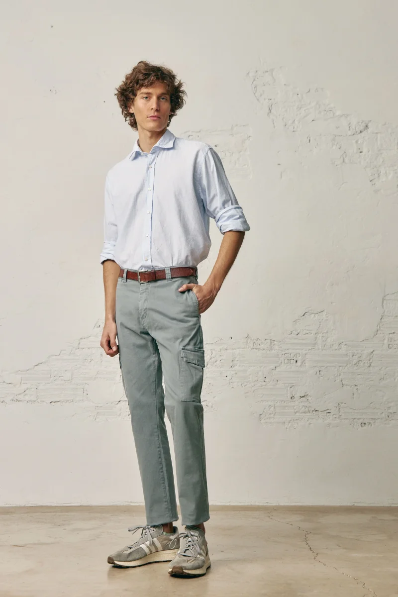 Camisa de Algodón - Azul Mil Rayas - Imagen 4
