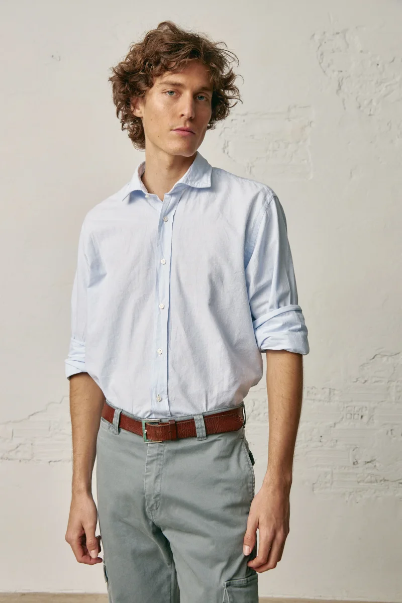 Camisa de Algodón - Azul Mil Rayas