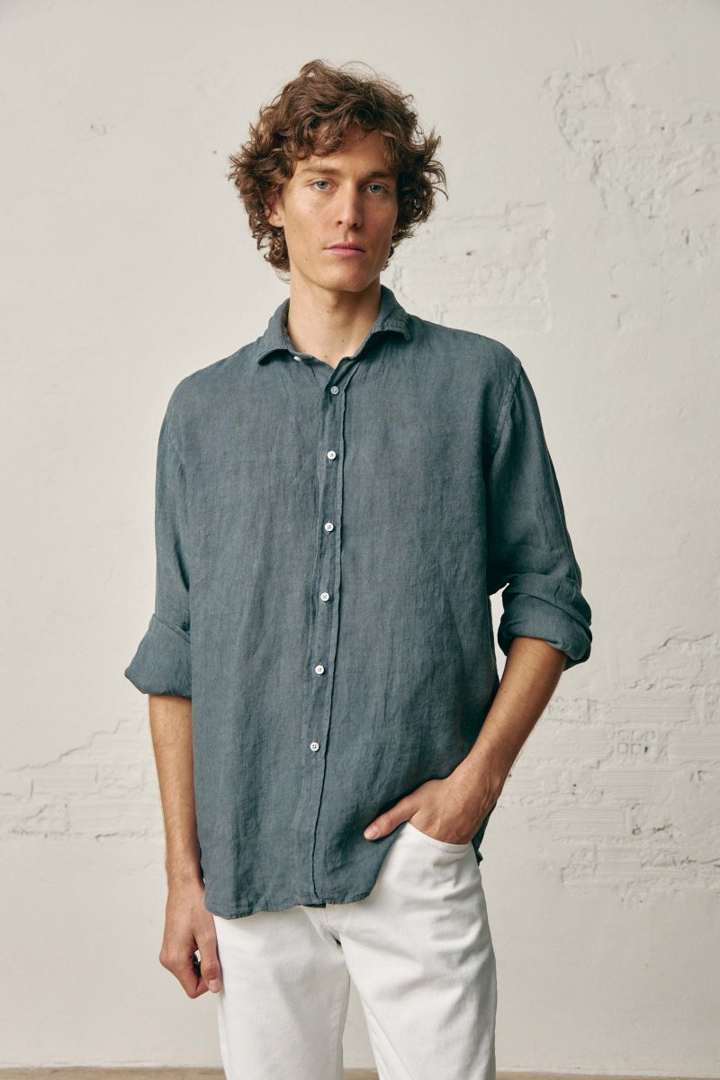 Camisa de Lino - Plomo - Imagen 3