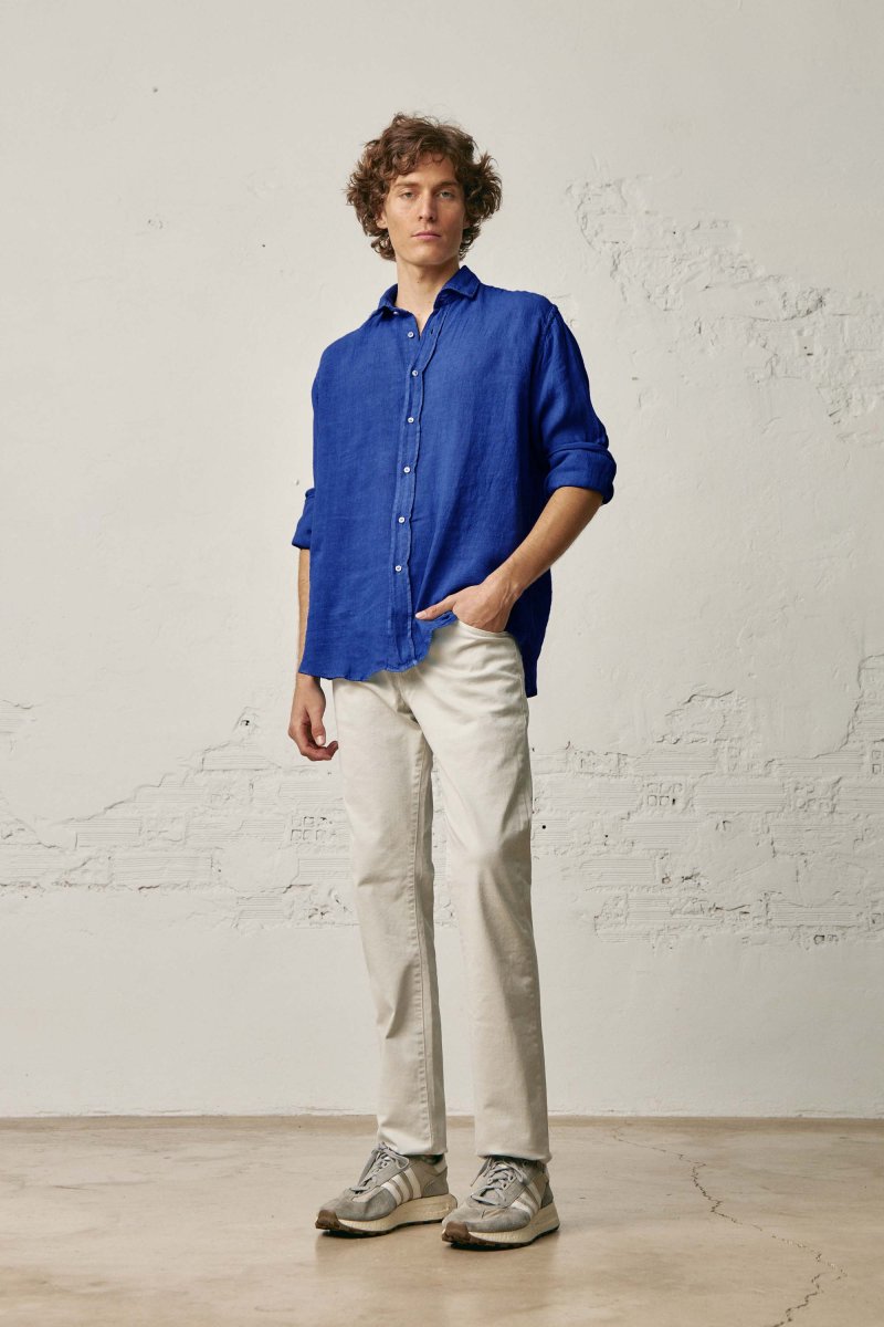 Camisa de Lino - Azulón - Imagen 3