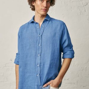 Camisa de Lino - Azul