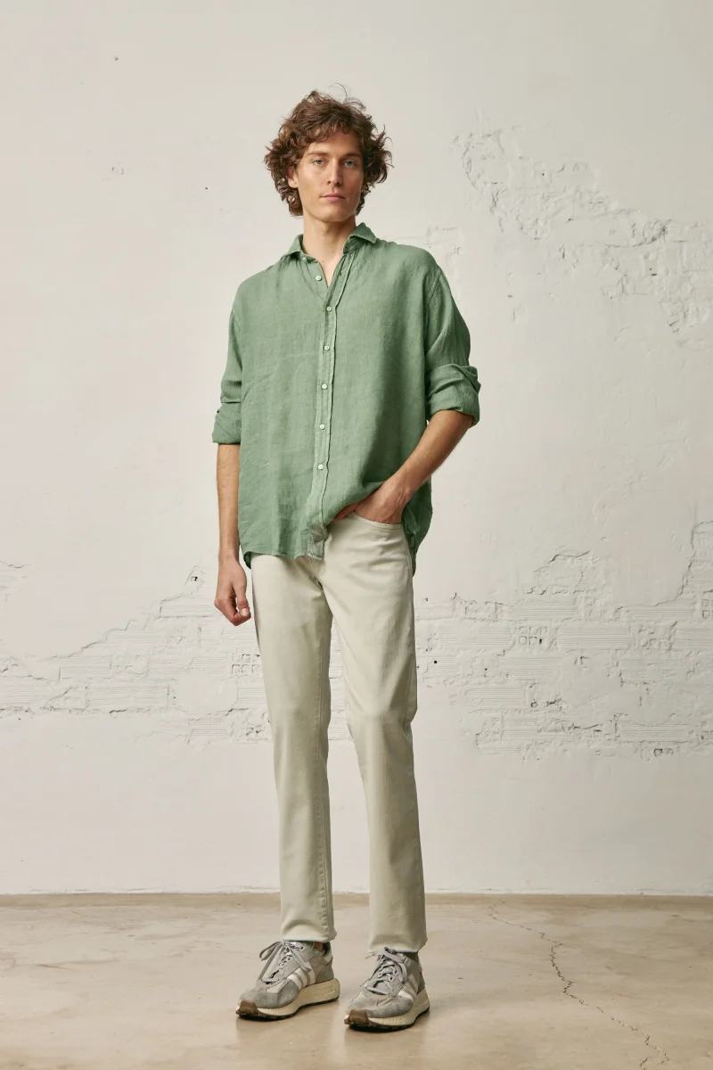 Camisa de Lino - Verde - Imagen 3
