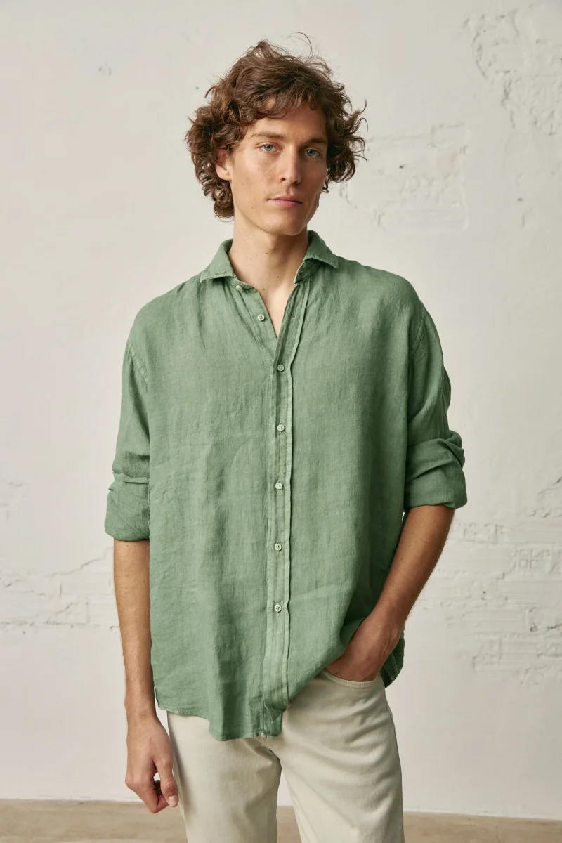 Camisa de Lino - Verde