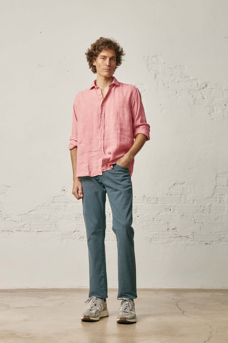 Camisa de Lino - Salmón - Imagen 3