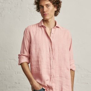 Camisa de Lino - Rosa Claro