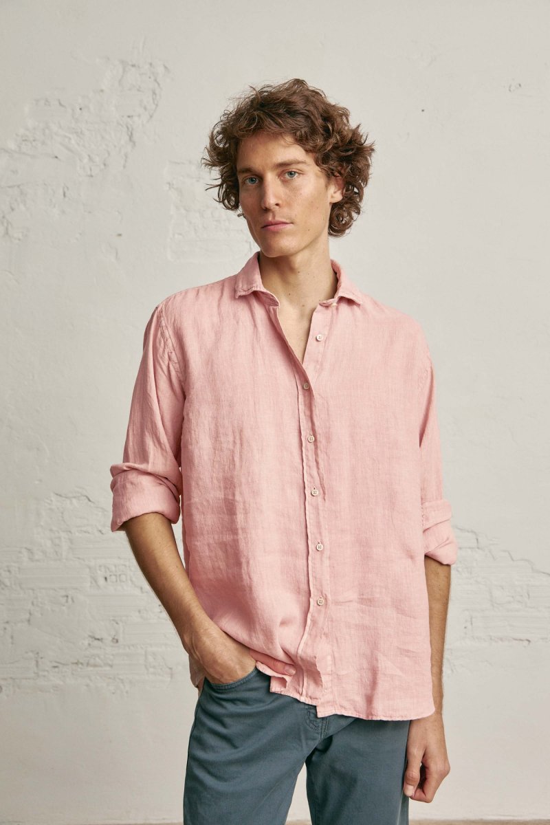 Camisa de Lino - Rosa Claro - Imagen 2