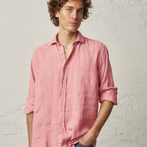 Camisa de Lino - Salmón
