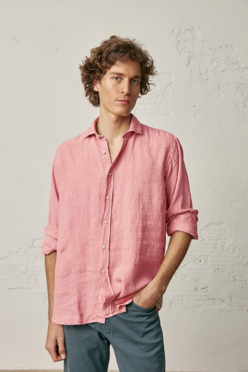 Camisa de Lino - Salmón - Imagen 2