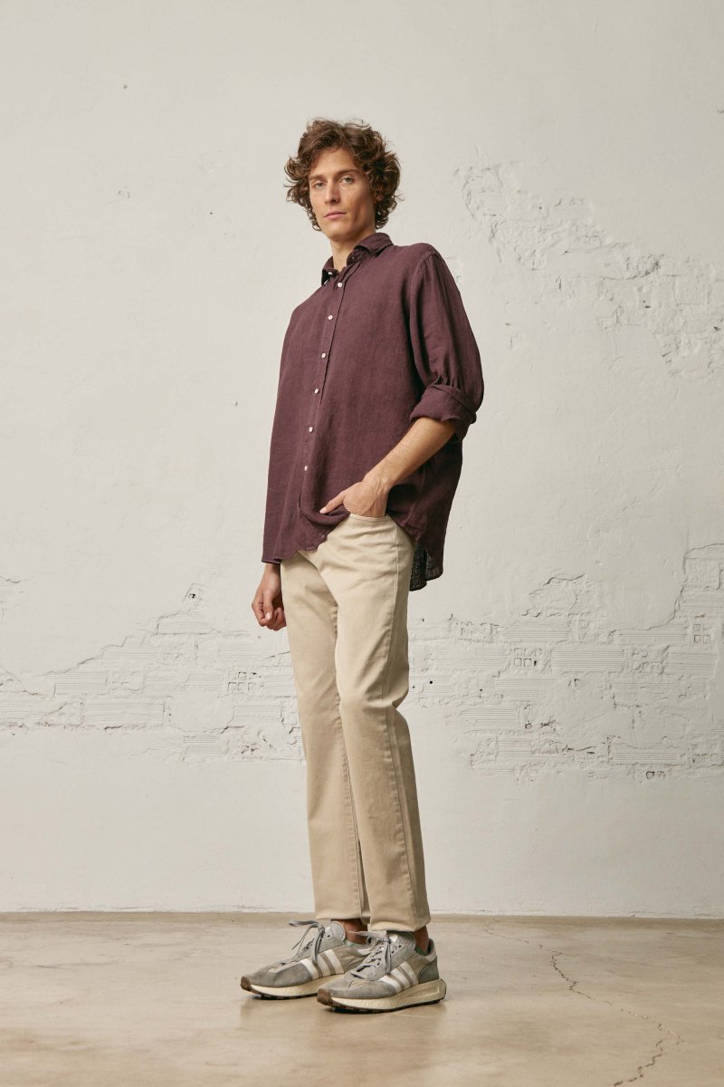 Camisa de Lino - Burdeos - Imagen 2