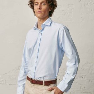 Camisa de Algodón - Oxford Azul