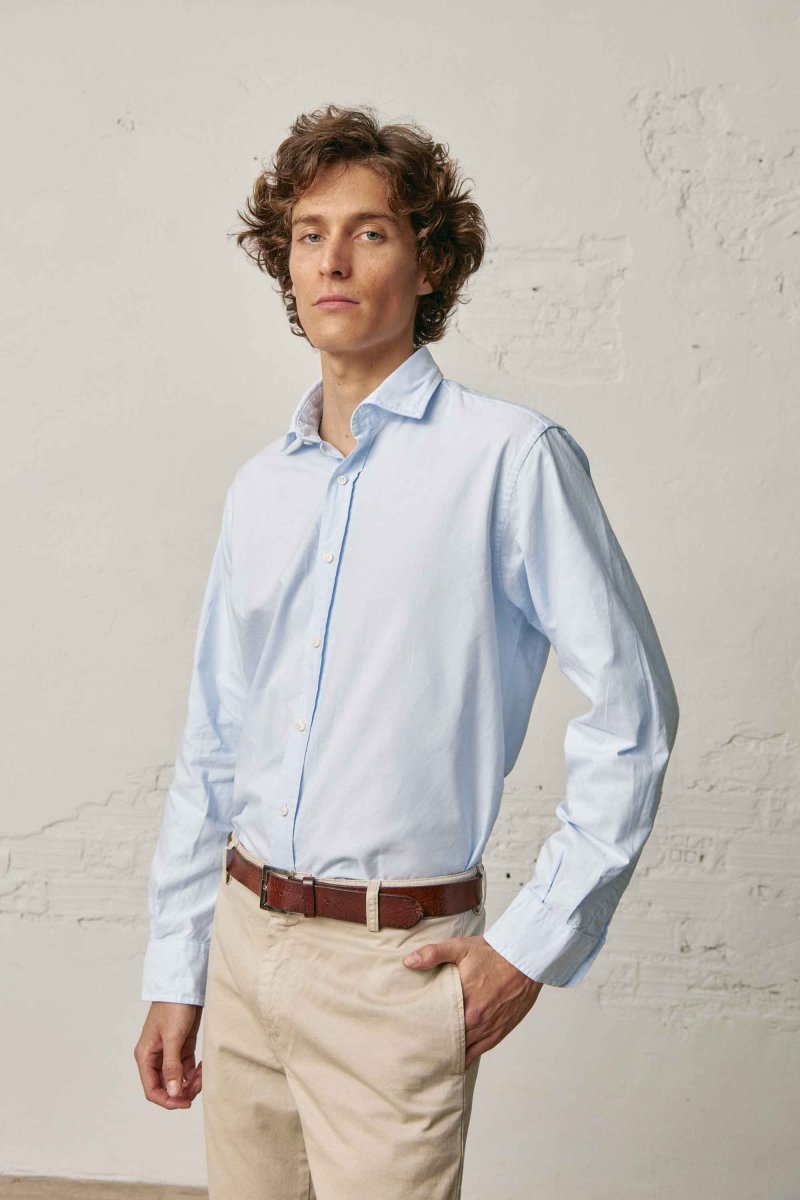 Camisa de Algodón - Oxford Azul - Imagen 2