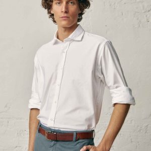 Camisa de Algodón - Oxford Blanca