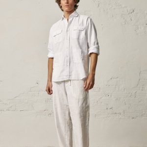 Pantalón Largo Lino - Blanco