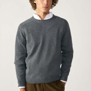 Jersey Cuello Redondo Lambswool - Gris Oscuro