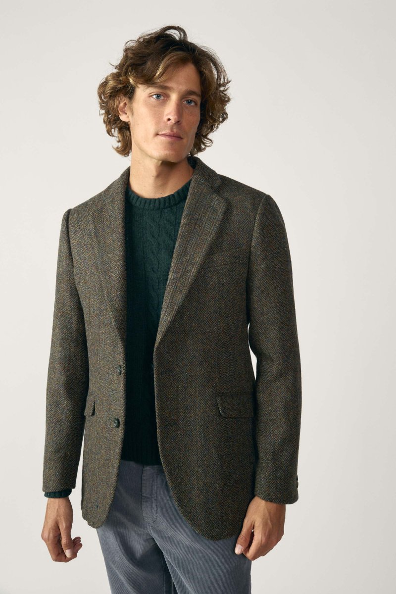 Americana de Tweed - Harris Tweed Verde - Imagen 2
