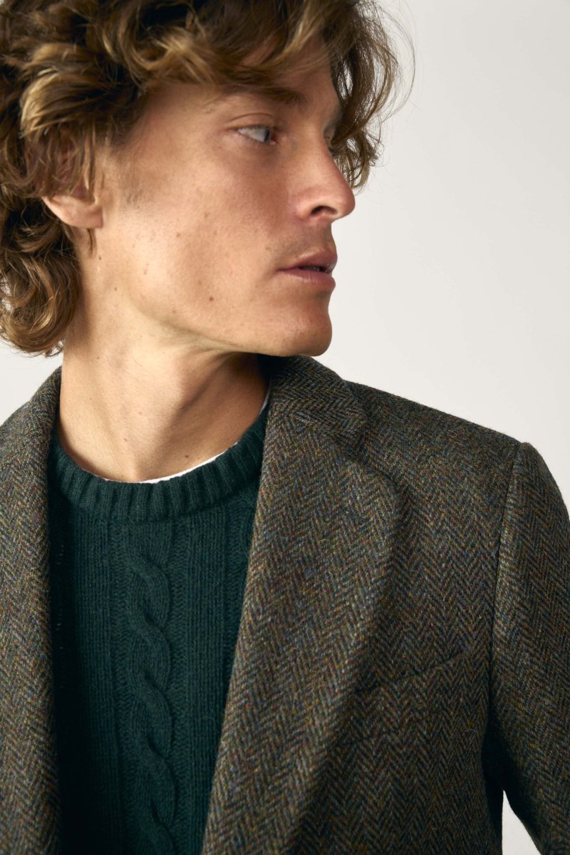 Americana de Tweed - Harris Tweed Verde - Imagen 3