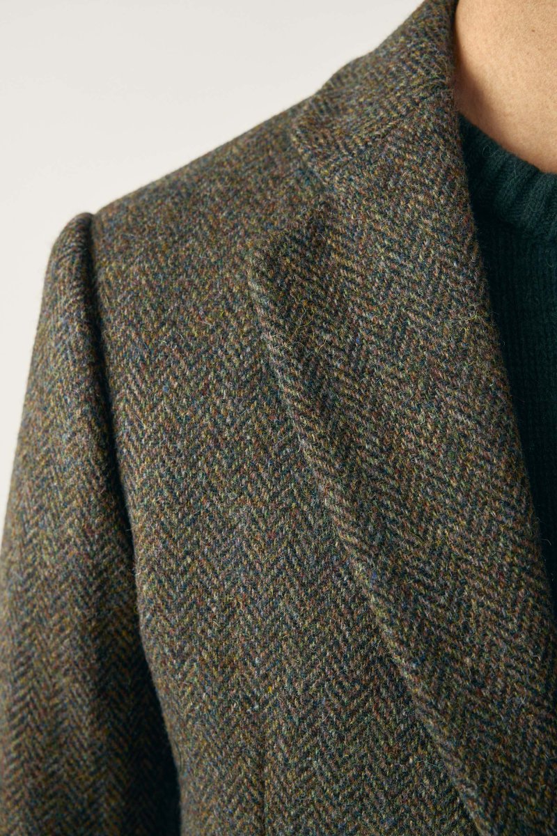 Americana de Tweed - Harris Tweed Verde - Imagen 4