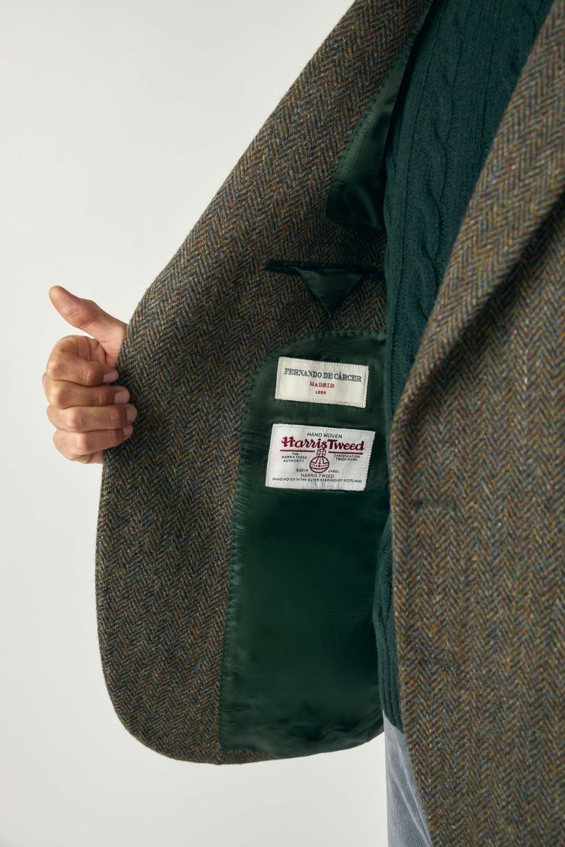 Americana de Tweed - Harris Tweed Verde - Imagen 7