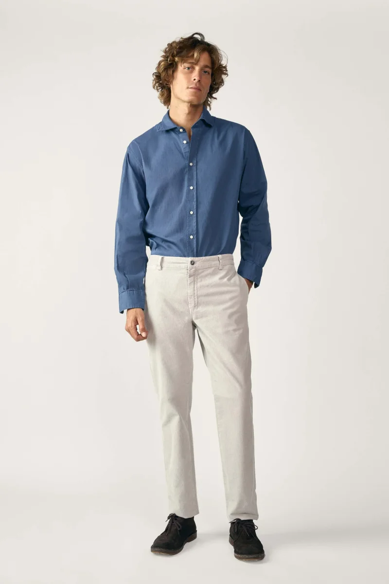 Camisa De Popelín - Azul - Imagen 3