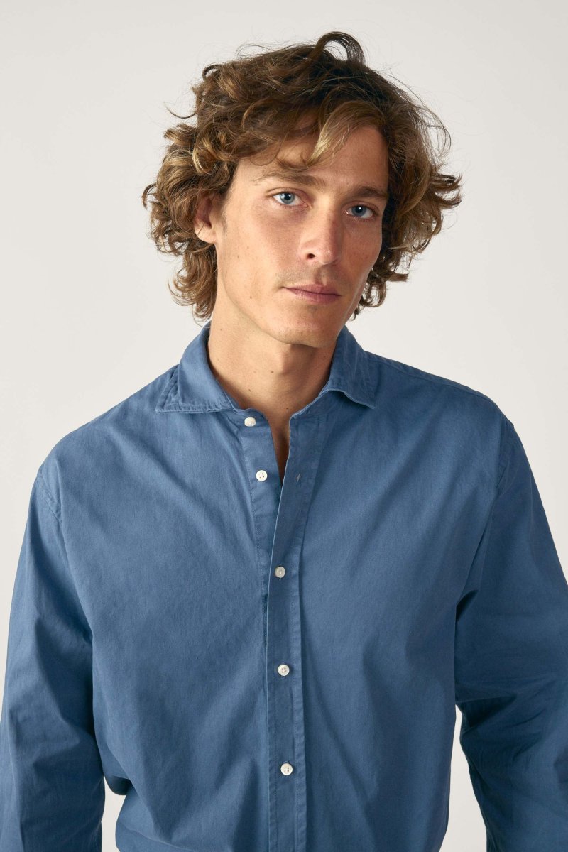 Camisa De Popelín - Azul - Imagen 2