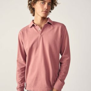 Polo Manga Larga - Salmon