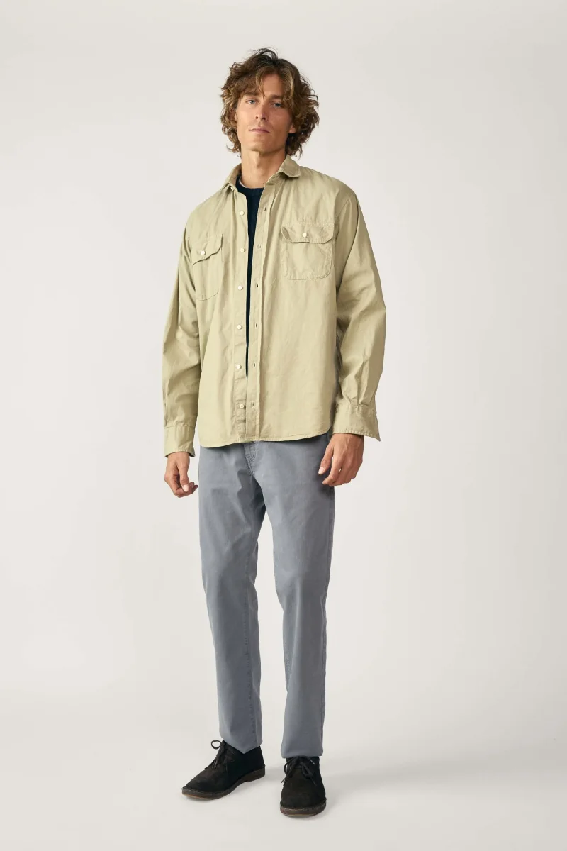 Camisa de Popelín Dos Bolsillos - Beige Tostado - Imagen 5