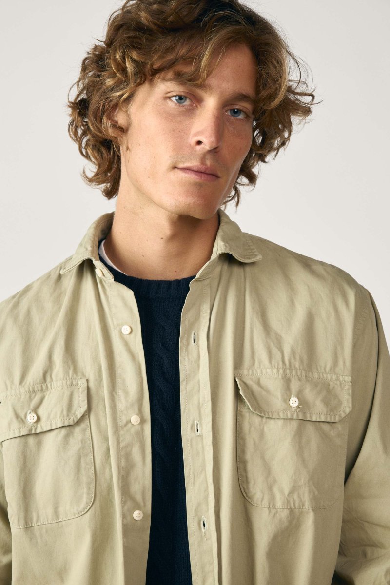 Camisa de Popelín Dos Bolsillos - Beige Tostado - Imagen 3