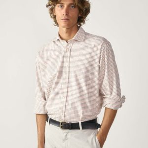 Camisa de Algodón - Viyela Cuadros Azul y Rojo