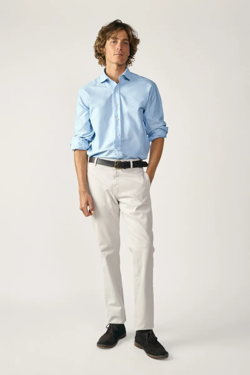 Camisa de Algodón - Oxford Azul - Imagen 4