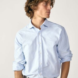 Camisa de Algodón - Oxford Azul Celeste