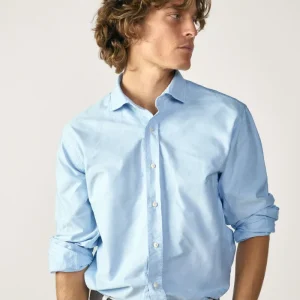 Camisa de Algodón - Oxford Azul