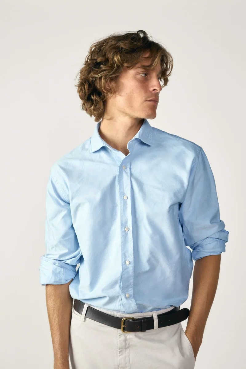 Camisa de Algodón - Oxford Azul - Imagen 2